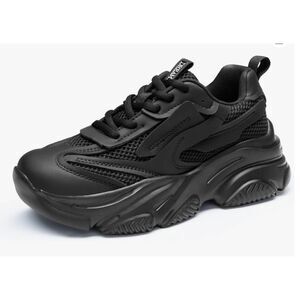 Mulat NWT Black Chunky Oversized Lace Up Sneakers